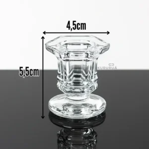Kit 10 Castiçal Porta Vela De Vidro Decoração Alto Brilho Mesa Suporte Enfeite Marca Kururuá - Imagem 3