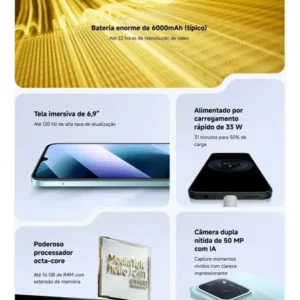 Celular Xiaomi Poco C85 Dual Sim Nfc 8gb Ram 256gb + Brinde - Imagem 7