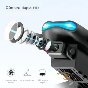 Drone E99 4k Wifi 2 Dupla Hdcâmeras Profissional Cor Preto - Imagem 4
