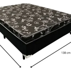 Cama Box Casal Conjugado Ortopédico 138x188 Cor Preto - Imagem 4