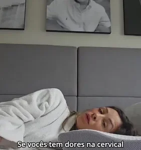 Travesseiro Cervical Nasa - Coluna Relax - Carvão Ativado Cor branco e cinza - Imagem 35