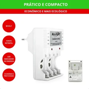 Kit 8 Pilhas Recarregáveis + Carregador Rápido Bivolt Aa/aaa - Imagem 5