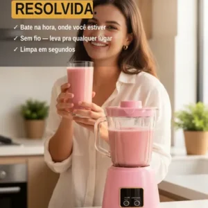 Mini Liquidificador Portatil Sem Fio 10 Laminas 600ml - Imagem 5