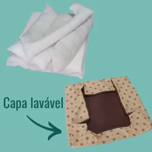Caminha Para cachorro Pequeno e gato cama tamanho P 50x50 super macia e confortavel lavavel com ziper resistente Cor Azul Coroa - Imagem 7
