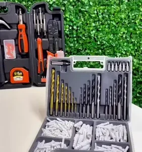 Kit Jogo De Ferramentas 129 Peças Com Jogo De 40 Soquetes Chaves E Kit 300 Peças Brocas E Buchas The Black Tools - Imagem 2