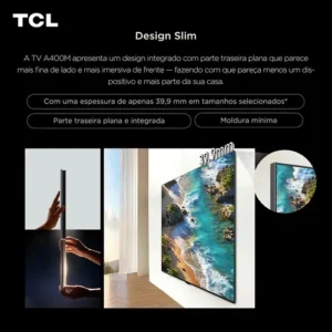 Smart TV TCL 75 Polegadas QLED Mini LED 4K A400M WiFi Bluetooth Google TV HDR10+ 144 Hz VRR 75A400M - Imagem 5