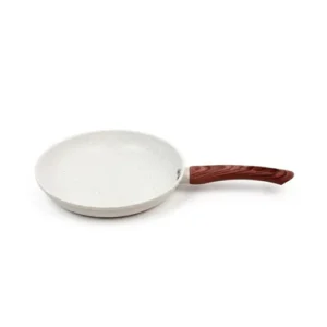 Frigideira De Indução Cerâmica Não Gruda Antiaderente Frita Sem Óleo Grande Fogão A Gás Indução Cooktop Elétrico Panela 24cm Creme Pítia - Imagem 2