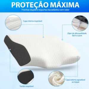 Travesseiro Cervical Ortopédico Espuma Viscoelástica - Imagem 7