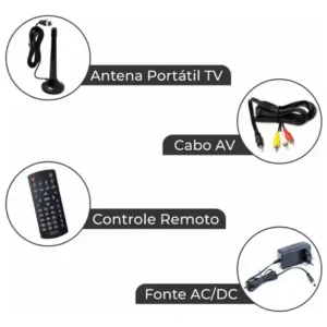 Tv Portátil Digital 14 Polegadas Led Hd Usb Hdmi Sd Monitor - Imagem 3