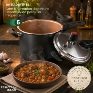 Panela De Pressão 4,5 Litros Antiaderente Fechamento Externo - Imagem 7