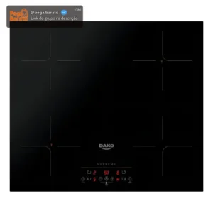 Cooktop de Indução 4 Bocas Dako Supreme Preto com Trava de Segurança 220V - Imagem 1