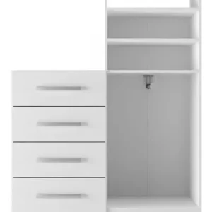 Cômoda Paris 2 Portas 4 Gavetas Branco - Panorama Móveis - Imagem 6