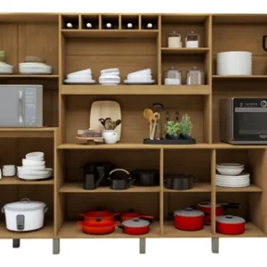 Armário Para Cozinha 13 Portas 2 Gavetas Agata Eb - Imagem 4