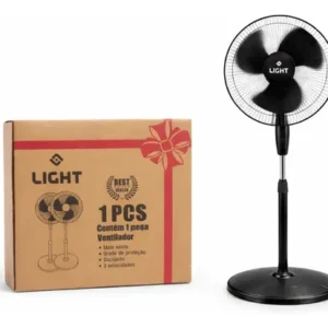 Ventilador De Coluna Light Turbo Silencioso Altura Ajustavel 3 Velocidades 40cm - Imagem 4