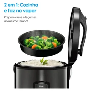 Elgin Visio Glass Panela De Arroz Elétrica 5 Xícaras 400w Preto 60hz - Imagem 5
