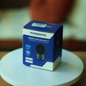 Câmera Segurança Wifi Inteligente Novadigital Cs-call Botão Chamada Onvif Tuya Smart Life Alexa Google App 110V 220V Bivolt Com Fonte Cinza - Imagem 2