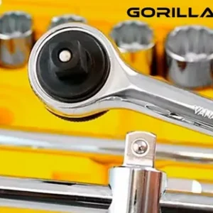 Jogo De Soquete 1/2 Pol Catraca Reversível 22 Peças Com Maleta Grz-22p Gorillaz - Imagem 6