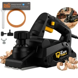 Plaina Elétrica Manual Para Madeira Bfp780 The Black Tools 780w 16500rpm - Imagem 1