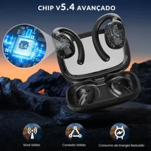 FORESTORY Fone de Ouvido Bluetooth 5.4 OWS TWS Sem Fio X5 Open Ear Esportivo com Gancho Display LED HD Microfone Grave Potente para Academia Corrida Compatível iPhone Samsung Xiaomi Motorola Android - Imagem 8