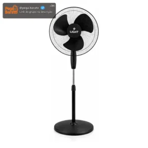 Ventilador De Coluna Light Turbo Silencioso Altura Ajustavel 3 Velocidades 40cm - Imagem 1