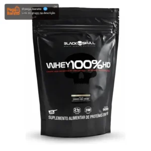 Whey 100% HD Black Skull Refil 900g Cookies - Imagem 1