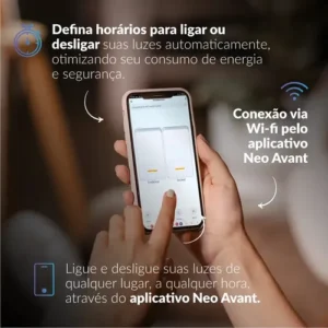 Interruptor Inteligente Smart Wi-fi 2.4 GHz Alexa google 2 Botões 4x2 Bivolt Branco Cod: 291990374 Neo Avant - Imagem 5