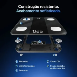 Balança Digital Corporal Bioimpedância Aplicativo Bluetooth Relaxmedic - Imagem 4