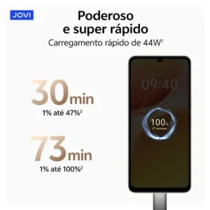 Smartphone Jovi Y21 5g 256gb, 4+4gb Ram, Câmera 50mp, Selfie 5mp, Mediatek D6300, Bateria 6500mah, Carregamento 44w - Azul - Imagem 4