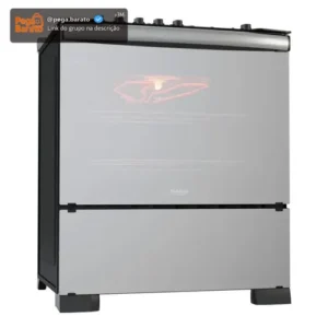 Fogão 5 Bocas Dako Diplomata Glass Style com Frente Espelhada Mesa de Vidro e Grill com Timer e Tripla Chama Bivolt - Imagem 1