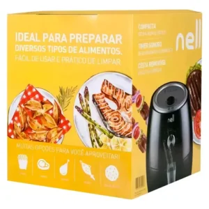 Fritadeira Elétrica Air Fryer Nell Smart 2.4L Preta C/ Timer - Imagem 3