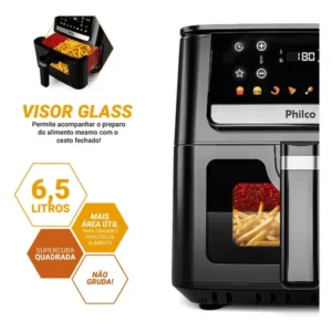 Air Fryer Philco 6,5L Visor Glass e Redstone 1700W PAF65A - Imagem 3