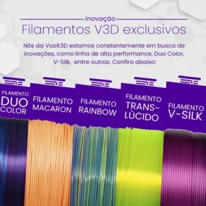 Filamento Pla Dourado V-silk 1kg Impressão Peças 3d Nacional - Imagem 6