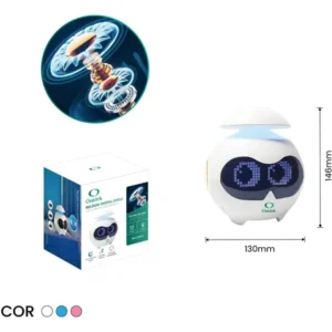Despertador Inteligente Design Robo Bluetooth Alto-falante - Imagem 4
