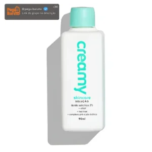 Creamy skincare ácido salicílico 90ml | tônico antioleosidade, rápida absorção, diminui o brilho excessivo, diminui os cravos | peles mistas, oleosas, noturno e diurno - Imagem 1