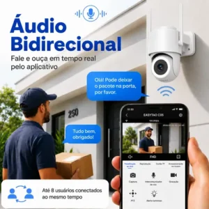 2 Câmera Segurança Ip Wifi Icsee Infravermelho Prova D'água - Imagem 9