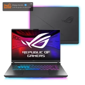 Notebook Gamer Rog Strix G16 G615jpr Nvidia Rtx 5070 Intel Core I9 14900hx 32gb Ram 1tb Ssd Windows 11 Home Tela 16 240hz Led Cinza - S5001w - Imagem 1