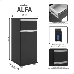 Armário Organizador Para Cozinha Suporte Bebedouro Cores - Imagem 3