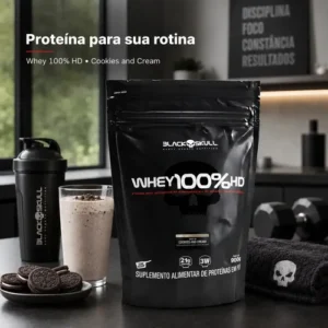 Whey 100% HD Black Skull Refil 900g Cookies - Imagem 3