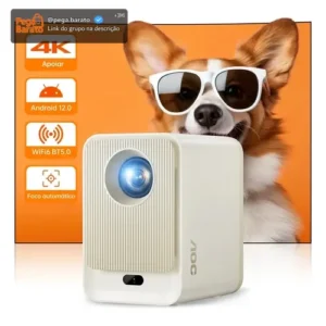 Projetor Inteligente AOC T6Plus-EU Full HD 1080p com Wi-Fi 6, Bluetooth e Android 12 - Imagem 1