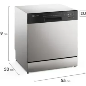 Lava-Louça Electrolux 8 Serviços Inox com Programa Lava & Seca 50 minutos LS08E Display Digital - Imagem 3