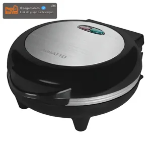 Omeleteira Antiaderente Elétrica Dupla 800W Mr. Cheff Redonda Preta 220V Agratto Aoip01i-02 - Imagem 1