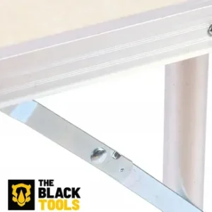 Mesa Dobrável Praia Camping Alumínio 60x45cm Vira Maleta Cor Branco e Prateado The Black Tools - Imagem 10