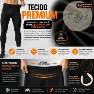 Calça Térmica Masculina Segunda Pele Meia Flanelada Felpuda - Imagem 4