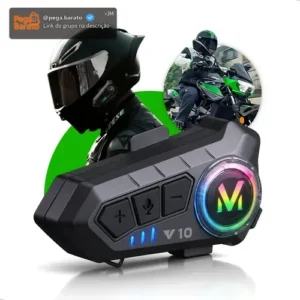 Fone De Ouvido Para Capacete Moto Bluetooth Headset Rgb Sem Fio Kateluo - Imagem 1