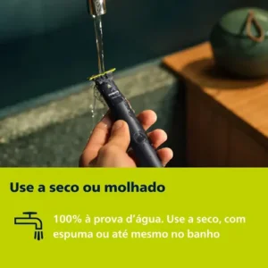 Barbeador e Aparador Elétrico Philips OneBlade com Pente 5 em 1, Sem Fio e À Prova D'Água - QP1425/10 - Imagem 8