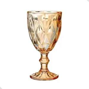 Taças Ms Variedades E Utilidades Taça metalizada Diamante vintage de 340mL cor âmbar6 unidades - Imagem 10
