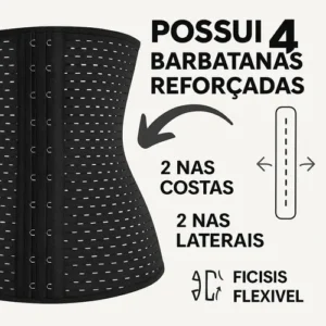 Cinta Modeladora Redutora Afina Cintura Alta Compressão - Imagem 11