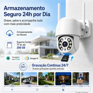 2 Câmera Segurança Ip Wifi Icsee Infravermelho Prova Dágua - Imagem 9