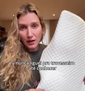 Travesseiro Cervical Nasa - Coluna Relax - Carvão Ativado Cor branco e cinza - Imagem 52