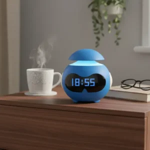 Despertador Inteligente Design Robo Bluetooth Alto-falante - Imagem 3